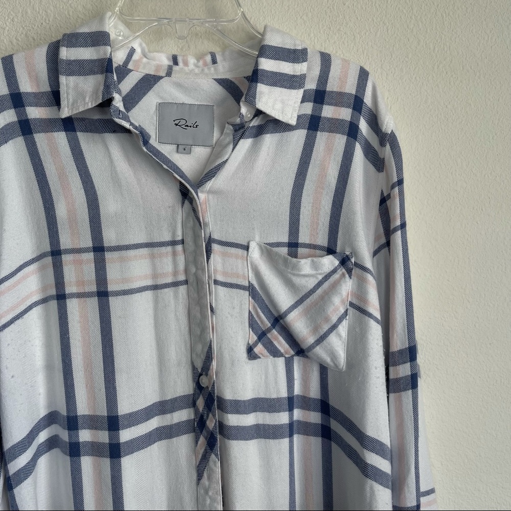 Rails Plaided Button Down Long Sleeve Flannel